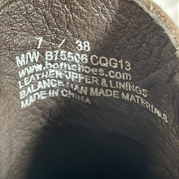 Born Amibeth Brown Leather Western Wingtip Ankle Boot Comfort Heel 7 - Picture 5 of 15